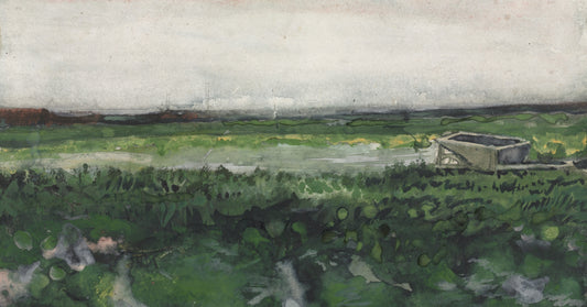 Landscape with Wheelbarrow by Vincent van Gogh, fine art print