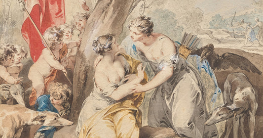 Jupiter in the guise of Diana and Callisto by Jacob de Wit, fine art print