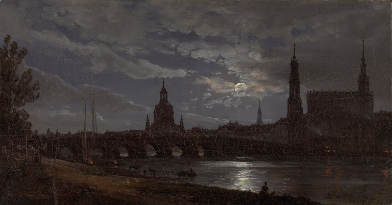 Norway's First Great Landscape Painter Made This Moonlit View of Dresden While Sharing a House With Caspar David Friedrich