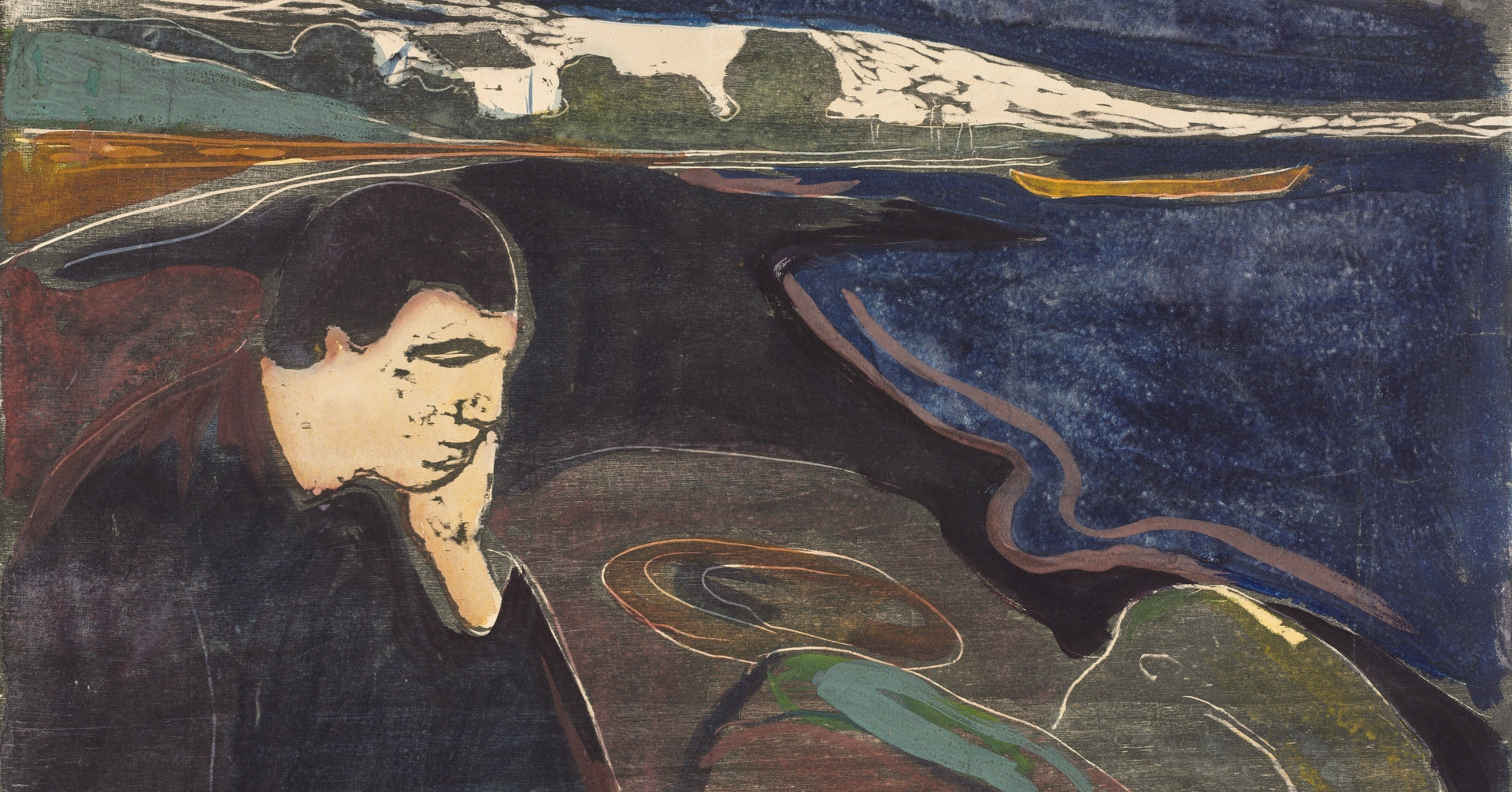 Evening Melancholy I by Edvard Munch, fine art print