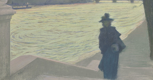 Quais de Seine en nocturne by Armand Point, fine art print