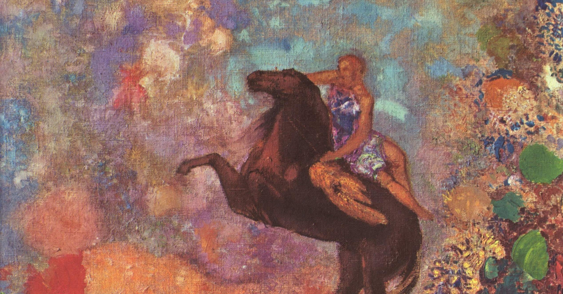 Muse on Pegasus by Odilon Redon, fine art print
