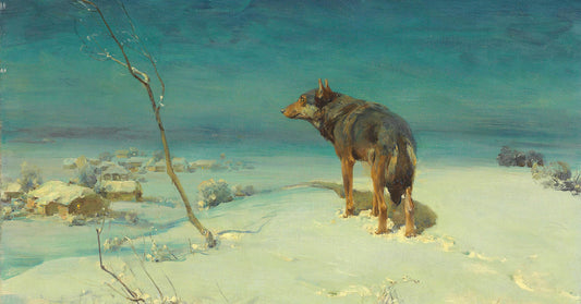 The Lone Wolf by Alfred von Wierusz Kowalski, fine art print