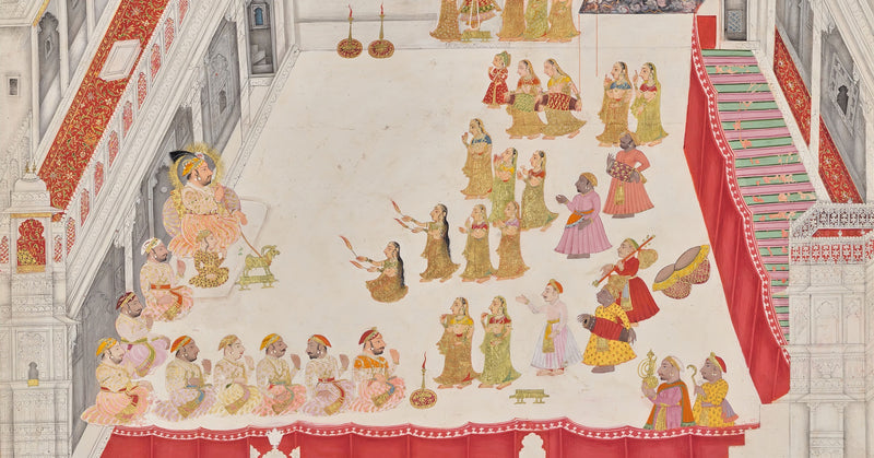 Jai Ram Painted the Maharaja of Udaipur Watching the Raslila, a Sacred Dance-Drama Where Actors Re-Enact the Divine Love Story of the God Krishna