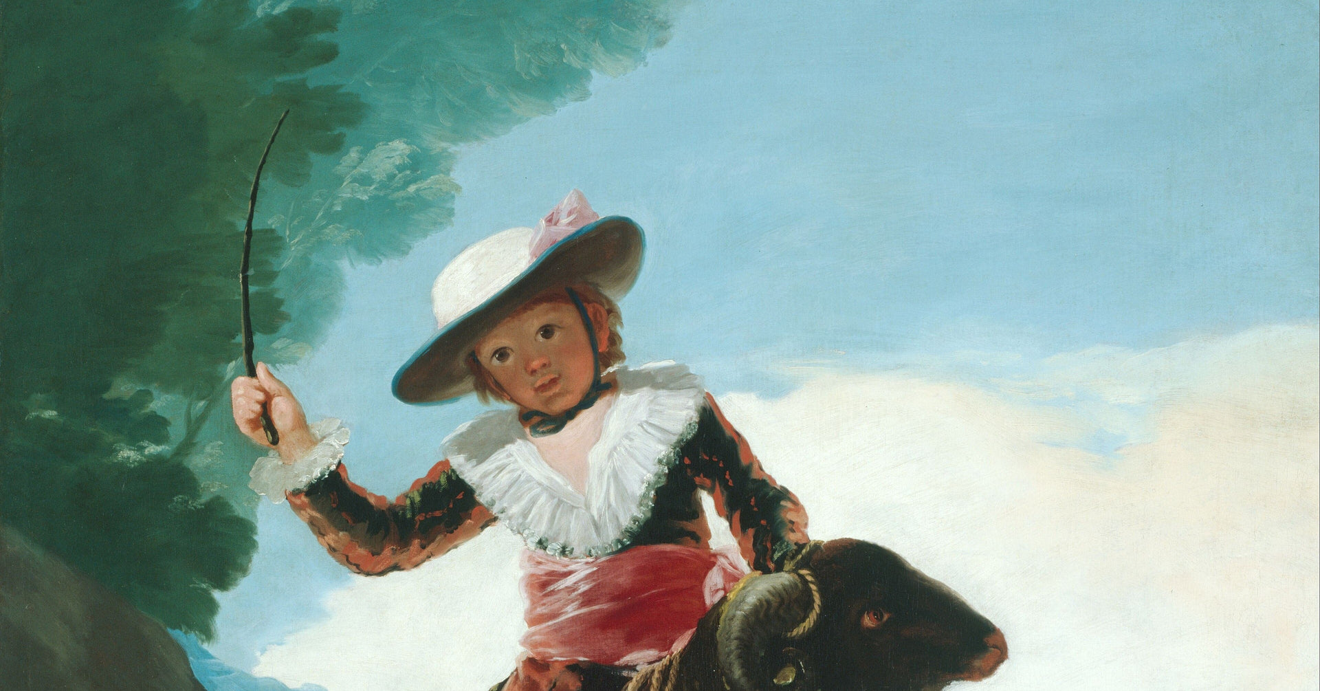 Boy on a Ram by Francisco Jose de Goya y Lucientes, fine art print
