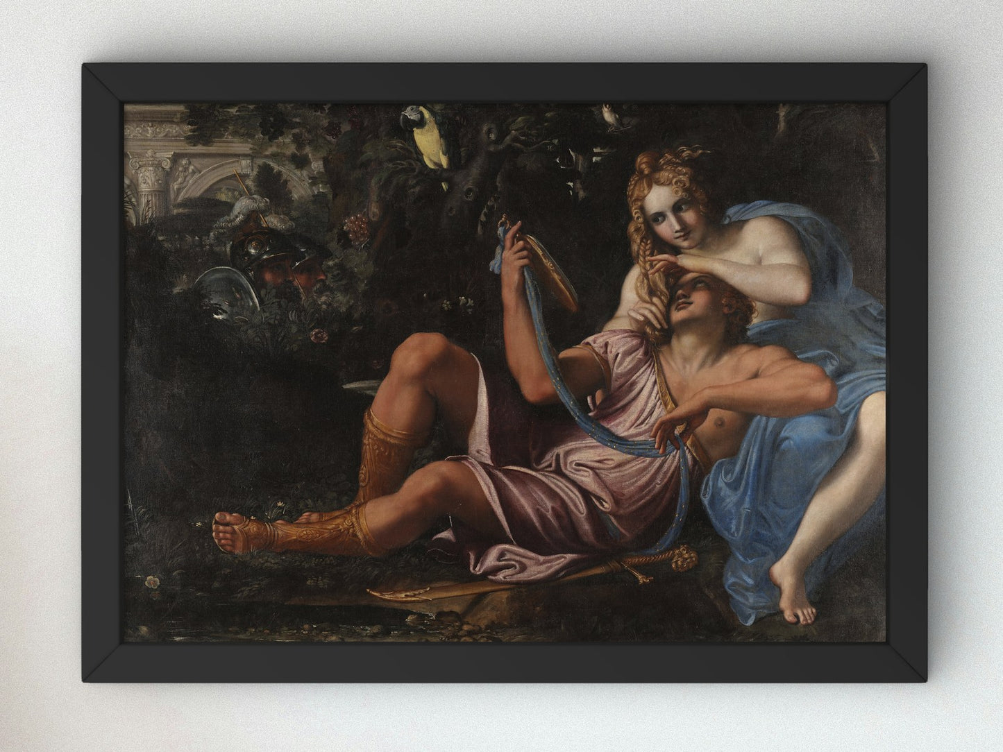 Rinaldo and Armida by Annibale Carracci 1601, Wall Art Print, Fine Art Reproduction, Museum Quality Decor, Poster