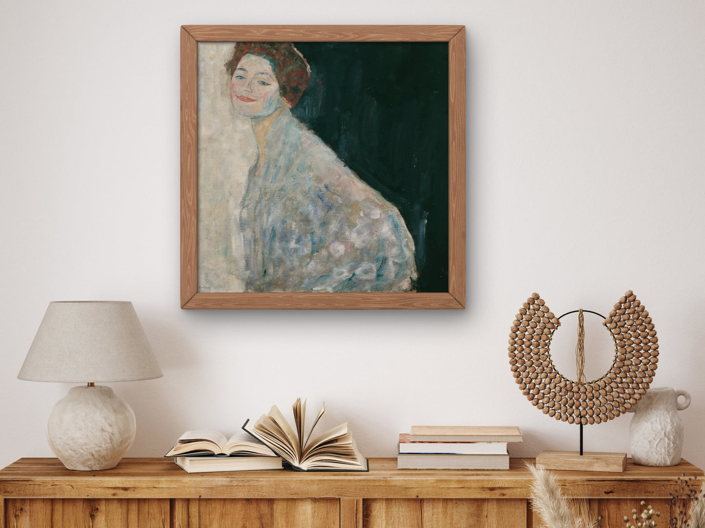 Lady in White by Gustav Klimt 1917, Wall Art Print, Fine Art Reproduction, Museum Quality Decor, Poster