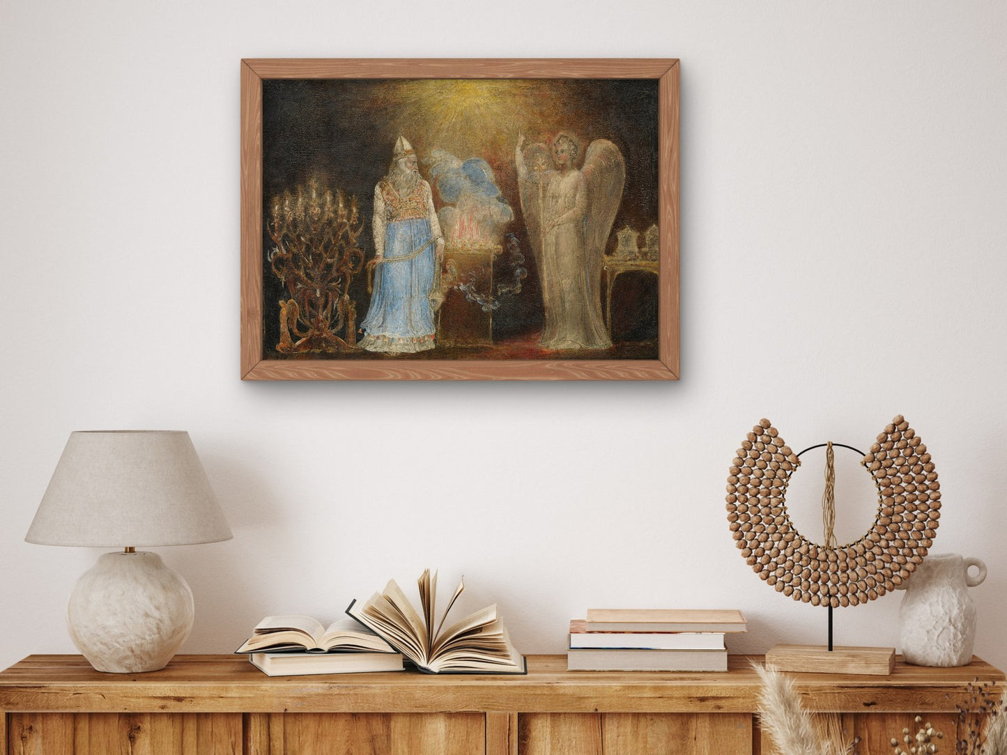 The Angel Appearing to Zacharias by William Blake 1799, Wall Art Print, Fine Art Reproduction, Museum Quality Decor, Poster