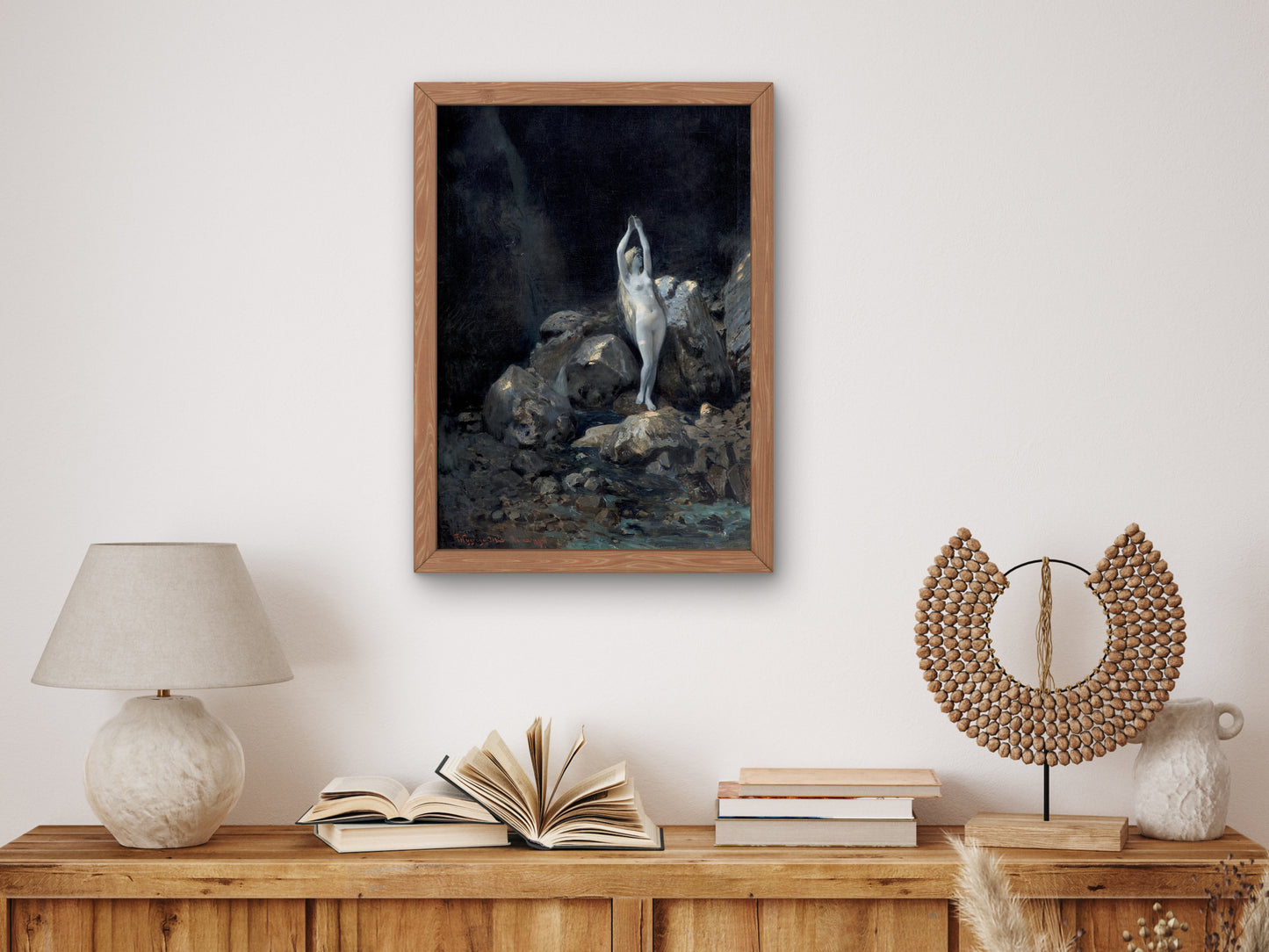 Nymph by Feliks Michał Wygrzywalski 1899, Wall Art Print, Fine Art Reproduction, Museum Quality Decor, Poster