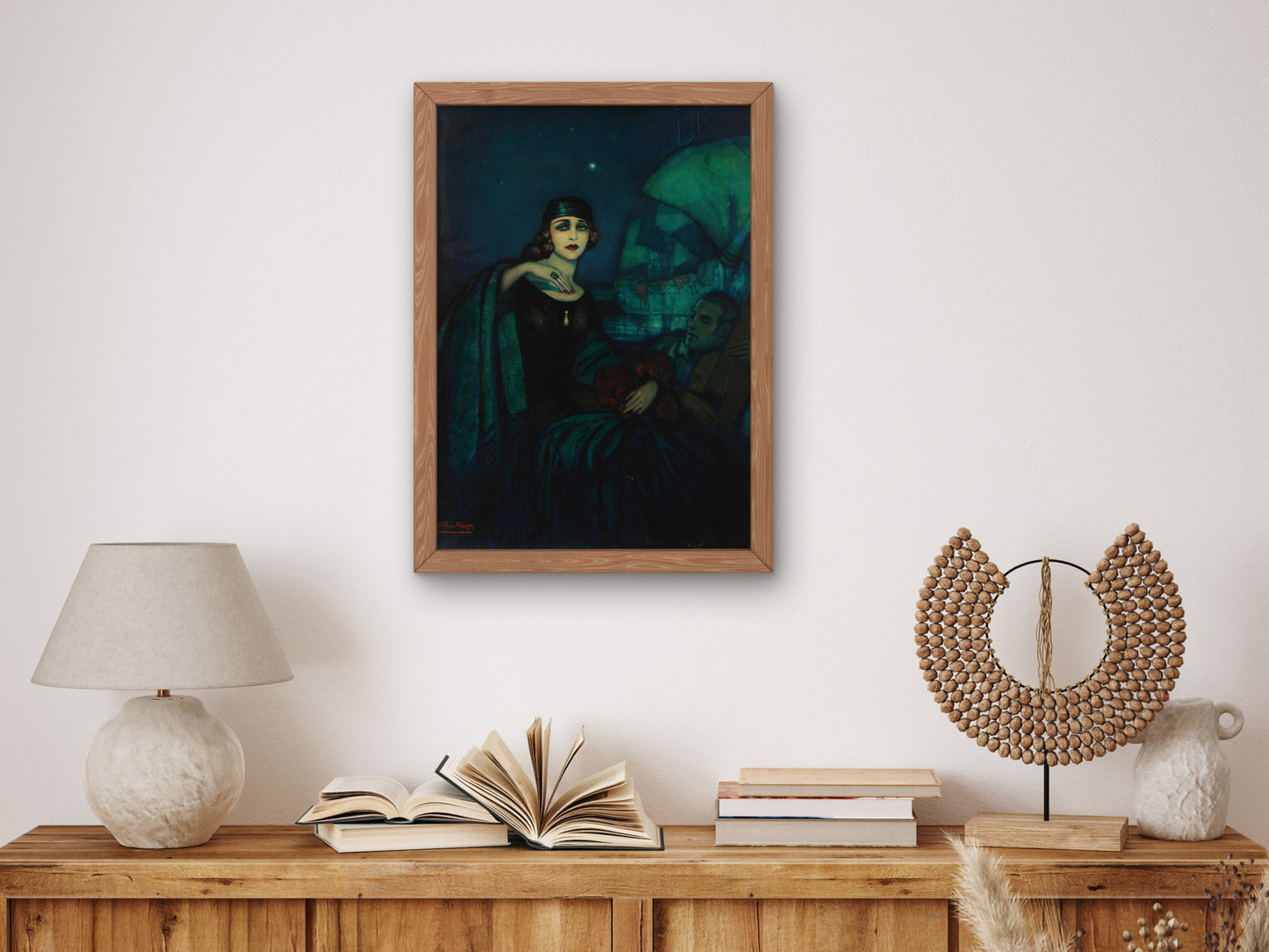 Pola Negri and Rudolph Valentino by Federico Beltrán Massés, Wall Art Print, Fine Art Reproduction, Museum Quality Decor, Poster