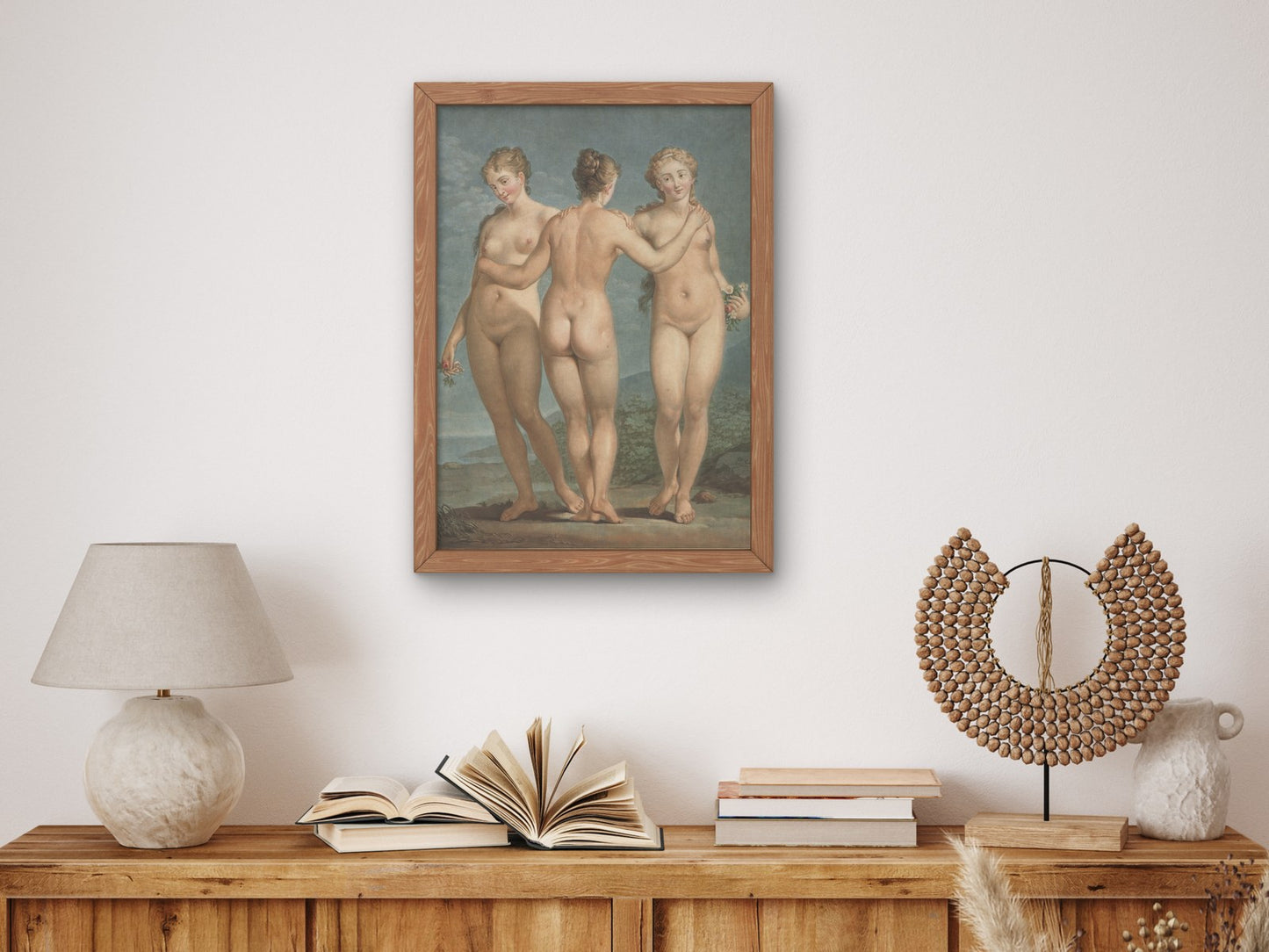 The Three Graces by Jean François Janinet 1786, Wall Art Print, Fine Art Reproduction, Museum Quality Decor, Poster