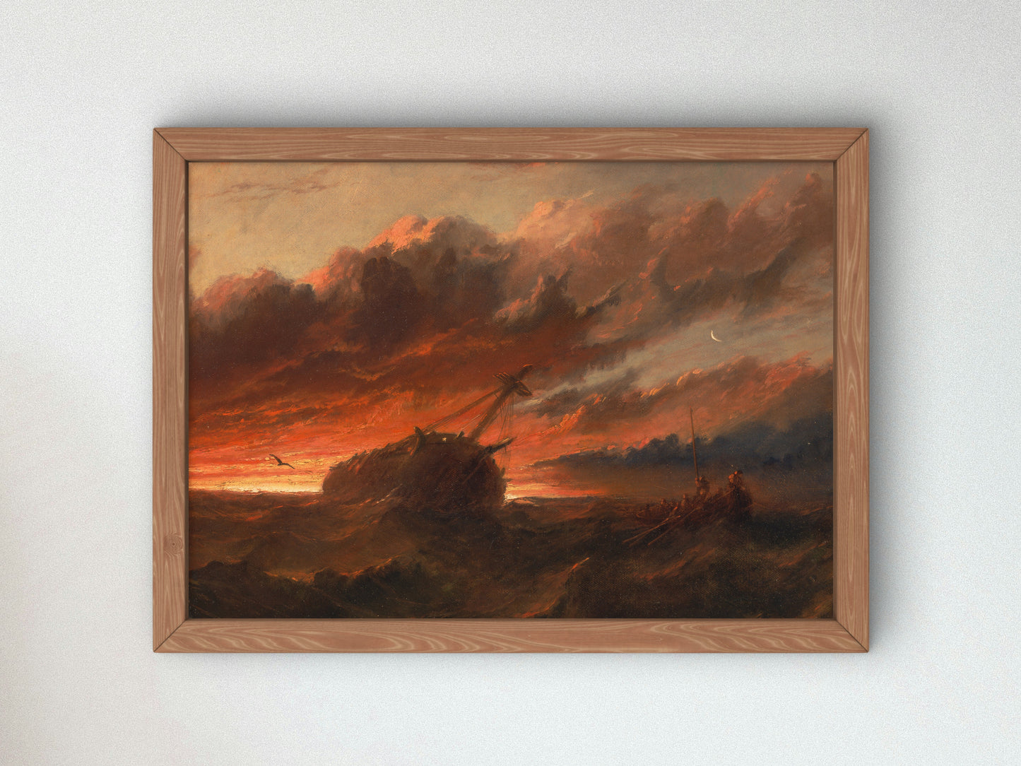 Shipwreck by Francis Danby 1850, Wall Art Print, Fine Art Reproduction, Museum Quality Decor, Poster