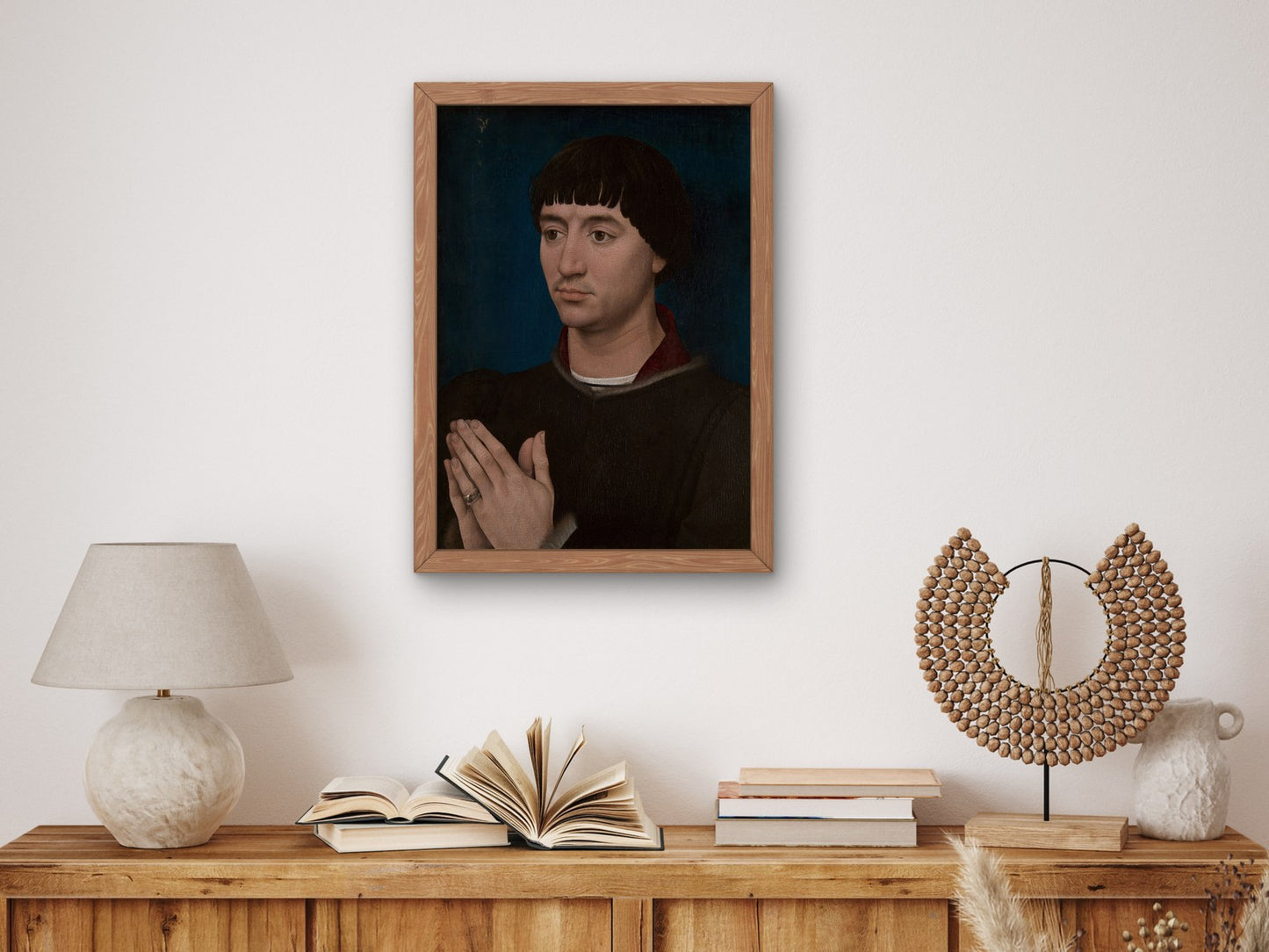 Portrait of Jean Gros by Rogier van der Weyden 1450, Wall Art Print, Fine Art Reproduction, Museum Quality Decor, Poster