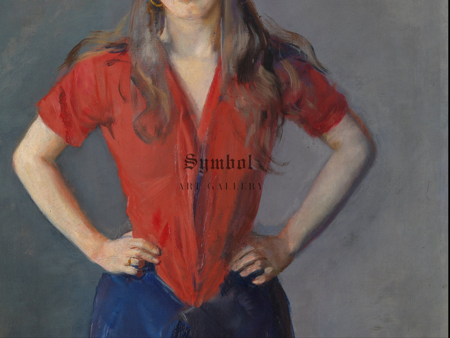 Portrait of the Painter Oda Krohg by Christian Krohg 1888, Wall Art Print, Fine Art Reproduction, Museum Quality Decor, Poster