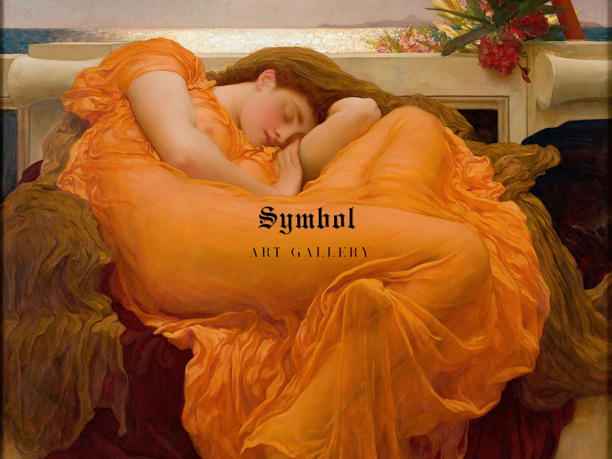Flaming June by Frederic Leighton 1895, Wall Art Print, Fine Art Reproduction, Museum Quality Decor, Poster