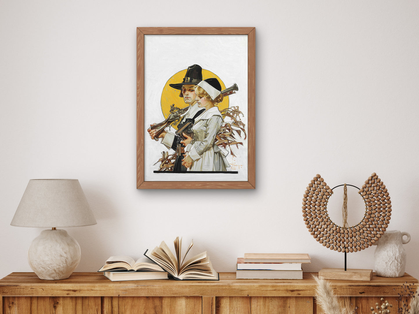 Giving Thanks by Joseph Christian Leyendecker 1910, Wall Art Print, Fine Art Reproduction, Museum Quality Decor, Poster