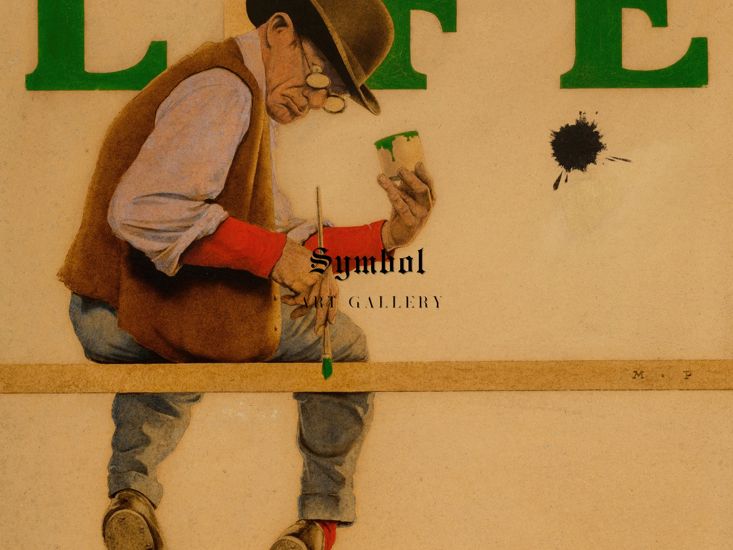 A Man of Letters by Maxfield Parrish 1921, Wall Art Print, Fine Art Reproduction, Museum Quality Decor, Poster