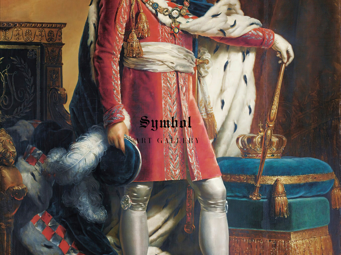Portrait of Joachim Napoléon Murat by Jean Auguste Dominique Ingres 1867, Wall Art Print, Fine Art Reproduction, Museum Quality Decor