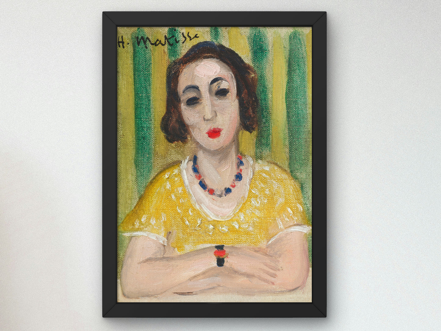 Henriette, Robe Jaune by Henri Matisse 1923, Wall Art Print, Fine Art Reproduction, Museum Quality Decor, Poster