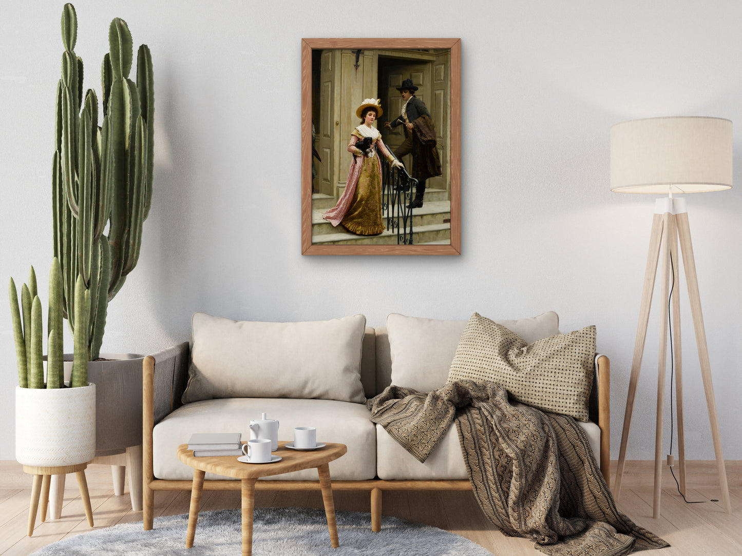 My Next Door Neighbour by Edmund Blair Leighton 1894, Wall Art Print, Fine Art Reproduction, Museum Quality Decor, Poster