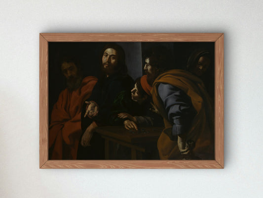 The Calling of Saint Matthew by Giovanni Battista Caracciolo 1625, Wall Art Print, Fine Art Reproduction, Museum Quality Decor, Poster