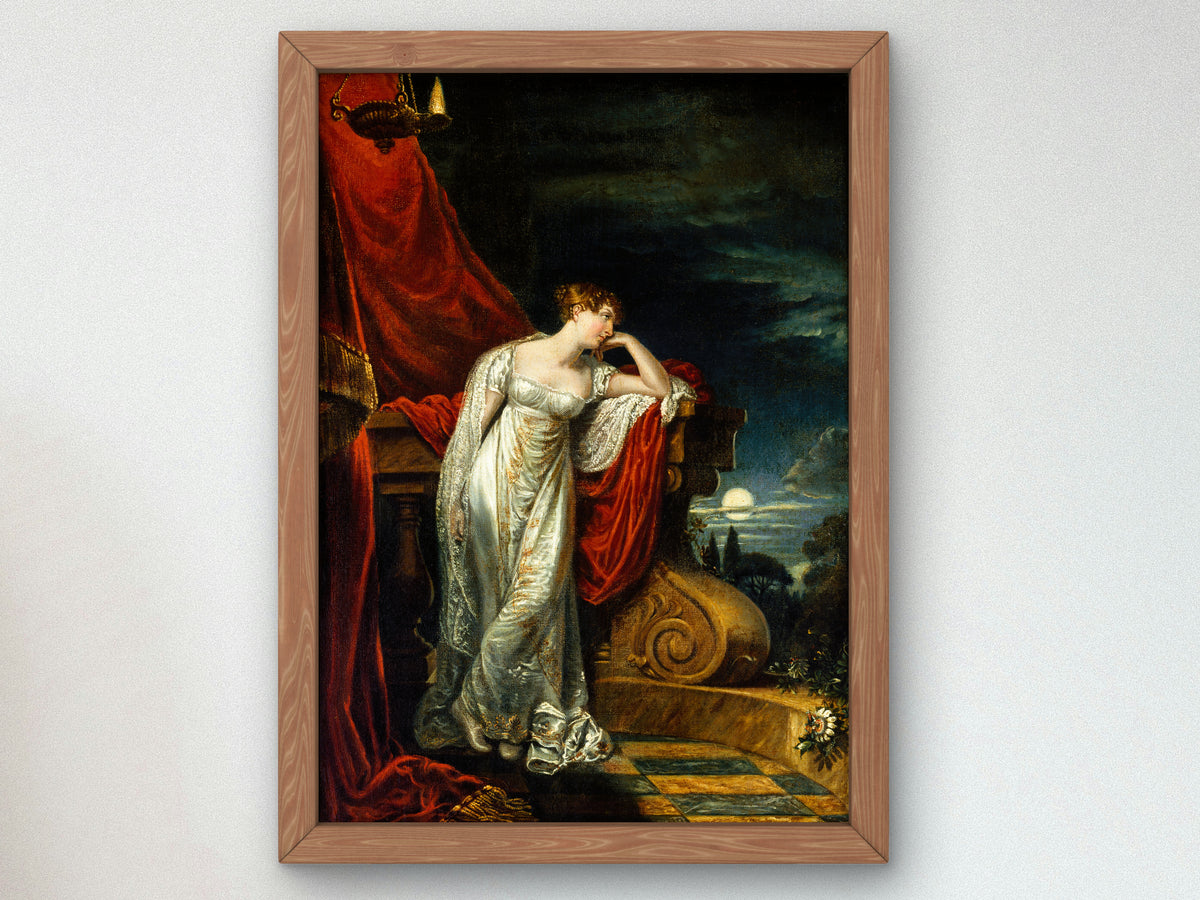 Study for Miss O'Neill as Juliet by George Dawe 1816, Wall Art Print, Fine Art Reproduction, Museum Quality Decor, Poster