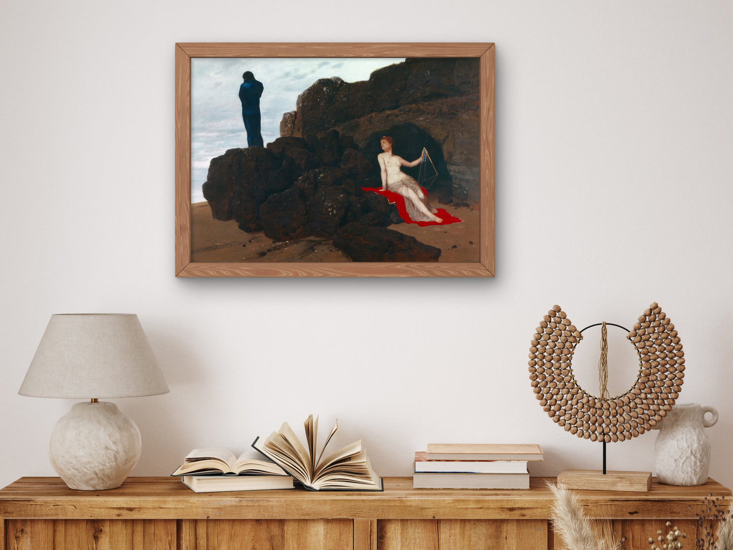 Odysseus and Calypso by Arnold Böcklin 1882, Wall Art Print, Fine Art Reproduction, Museum Quality Decor, Poster