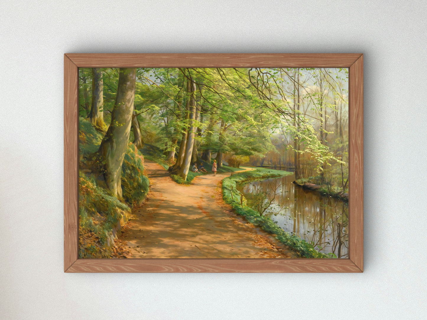 Children by a Stream by Peder Mørk Mønsted 1929, Wall Art Print, Fine Art Reproduction, Museum Quality Decor, Poster