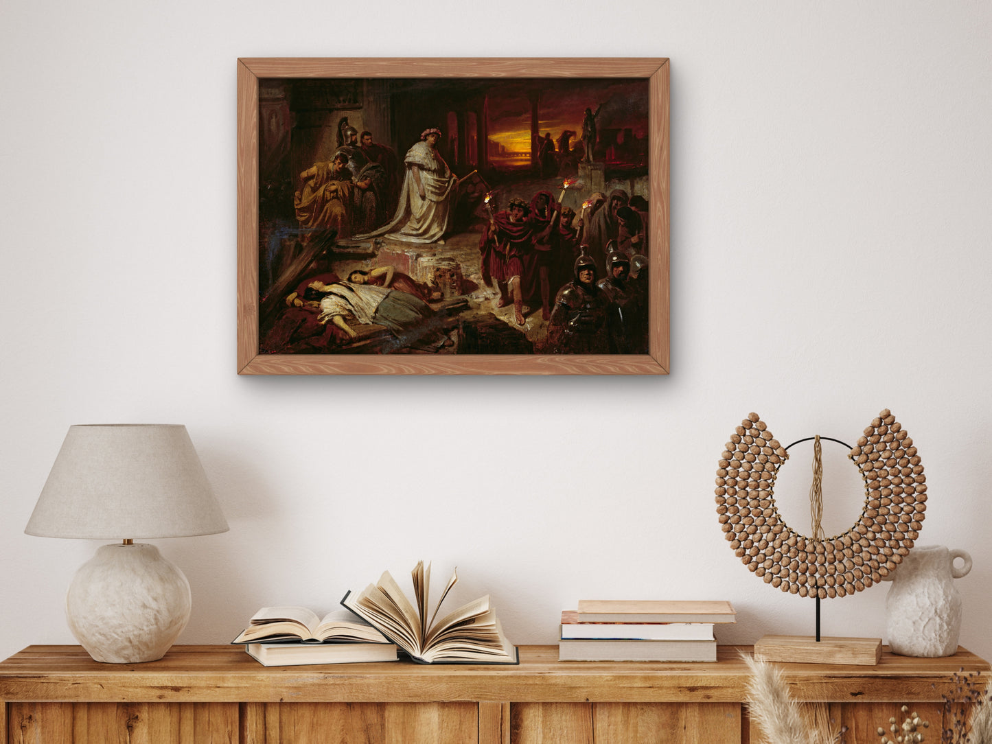 Nero on the Ruins of Rome by Karl Theodor von Piloty 1865, Wall Art Print, Fine Art Reproduction, Museum Quality Decor, Poster