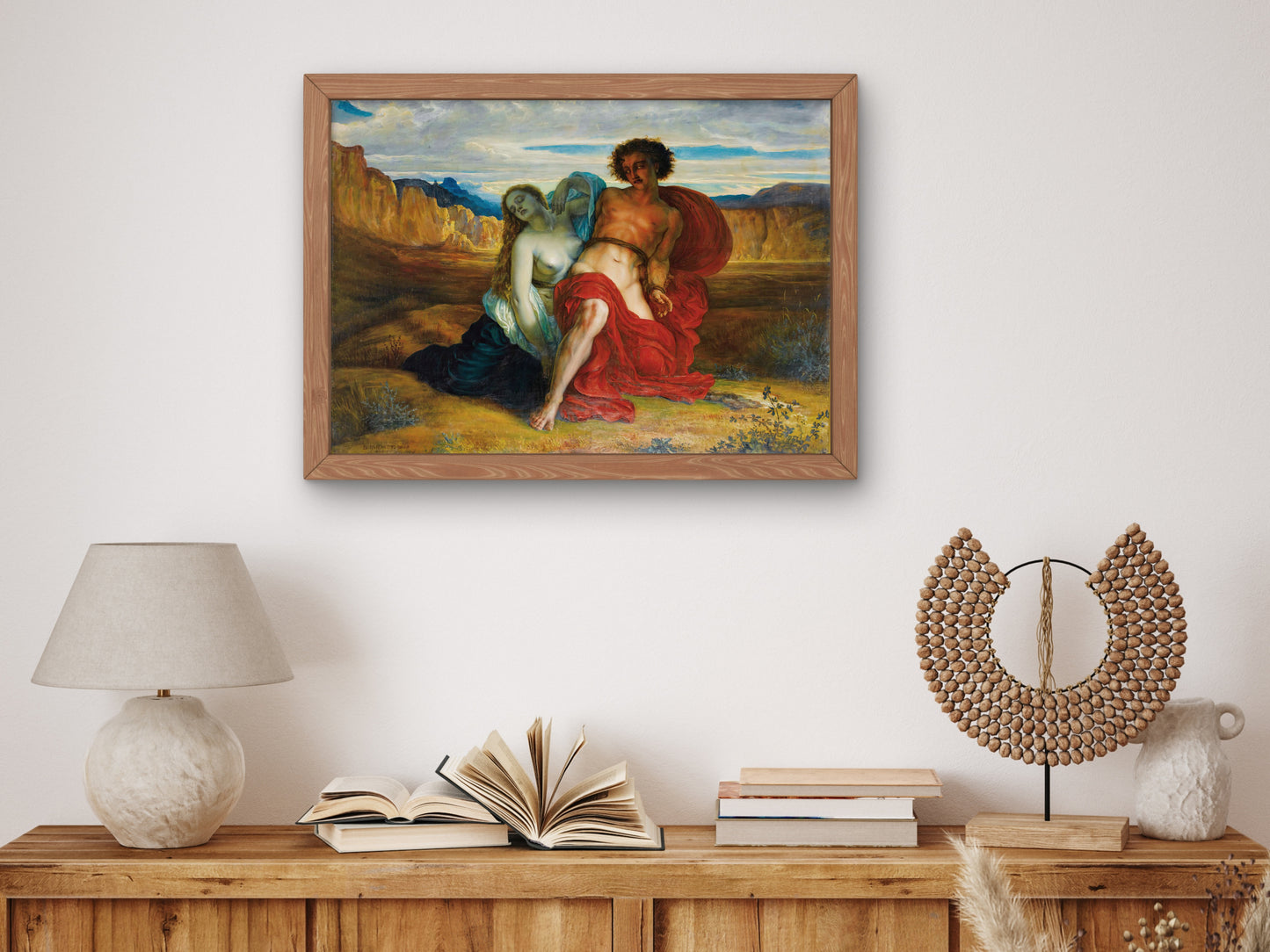 The Torture of Mezence by Louis Janmot 1865, Wall Art Print, Fine Art Reproduction, Museum Quality Decor, Poster