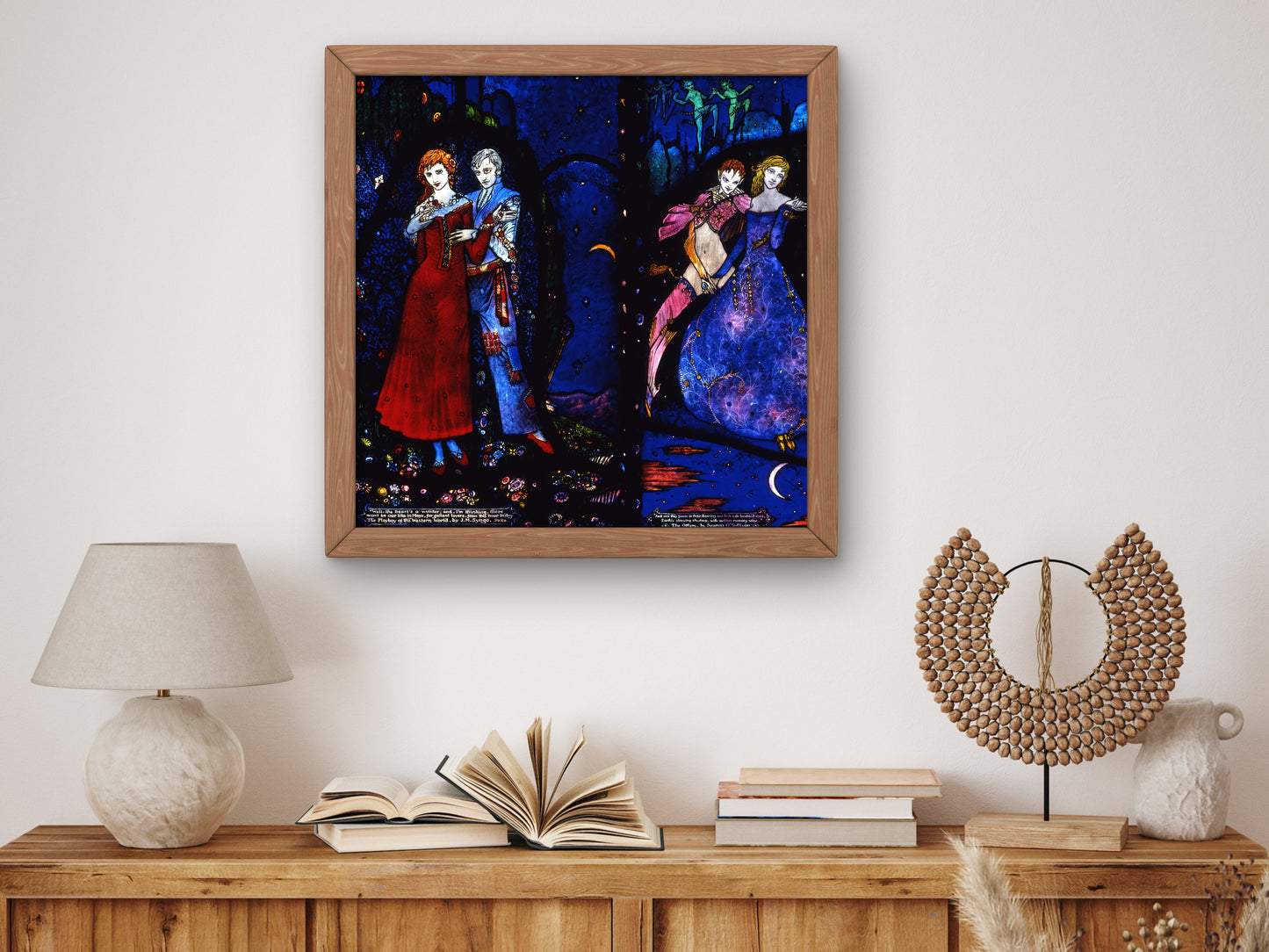 The Playboy of the Western World and The Others Geneva Window by Harry Clarke 1926, Wall Art Print, Fine Art Reproduction, Museum Quality
