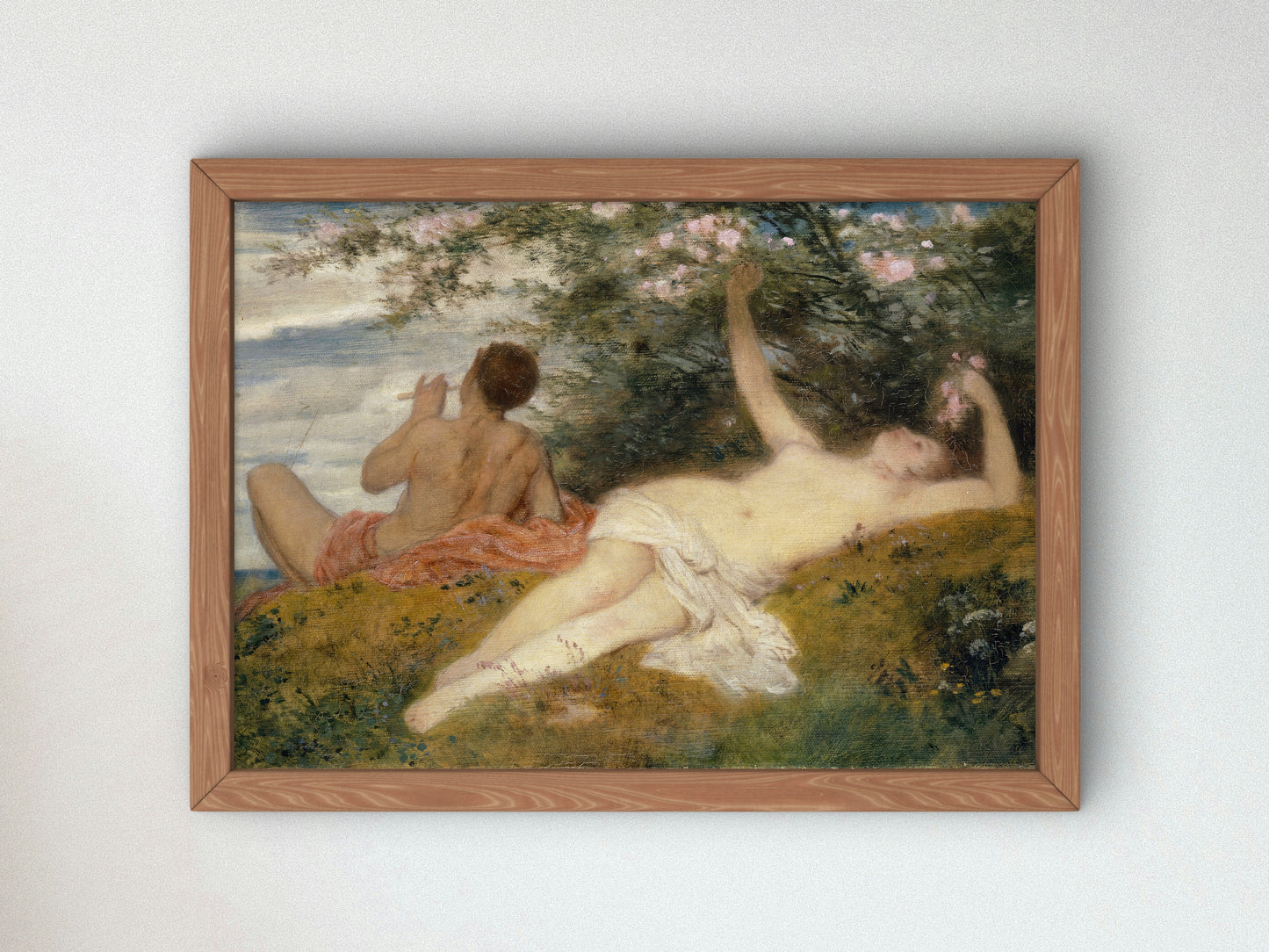 Spring by Arnold Böcklin 1862, Wall Art Print, Fine Art Reproduction, Museum Quality Decor, Poster