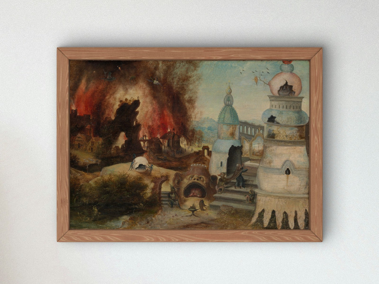 The Temptation of Saint Anthony by Herri met de Bles 1550, Wall Art Print, Fine Art Reproduction, Museum Quality Decor, Poster
