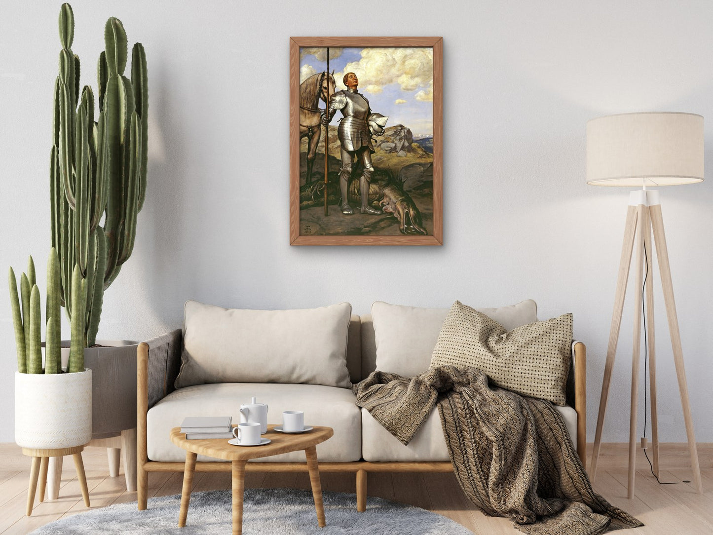 Knight St. Georg by Hans Thoma 1889, Wall Art Print, Fine Art Reproduction, Museum Quality Decor, Poster
