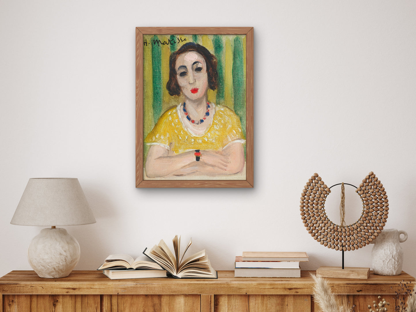 Henriette, Robe Jaune by Henri Matisse 1923, Wall Art Print, Fine Art Reproduction, Museum Quality Decor, Poster