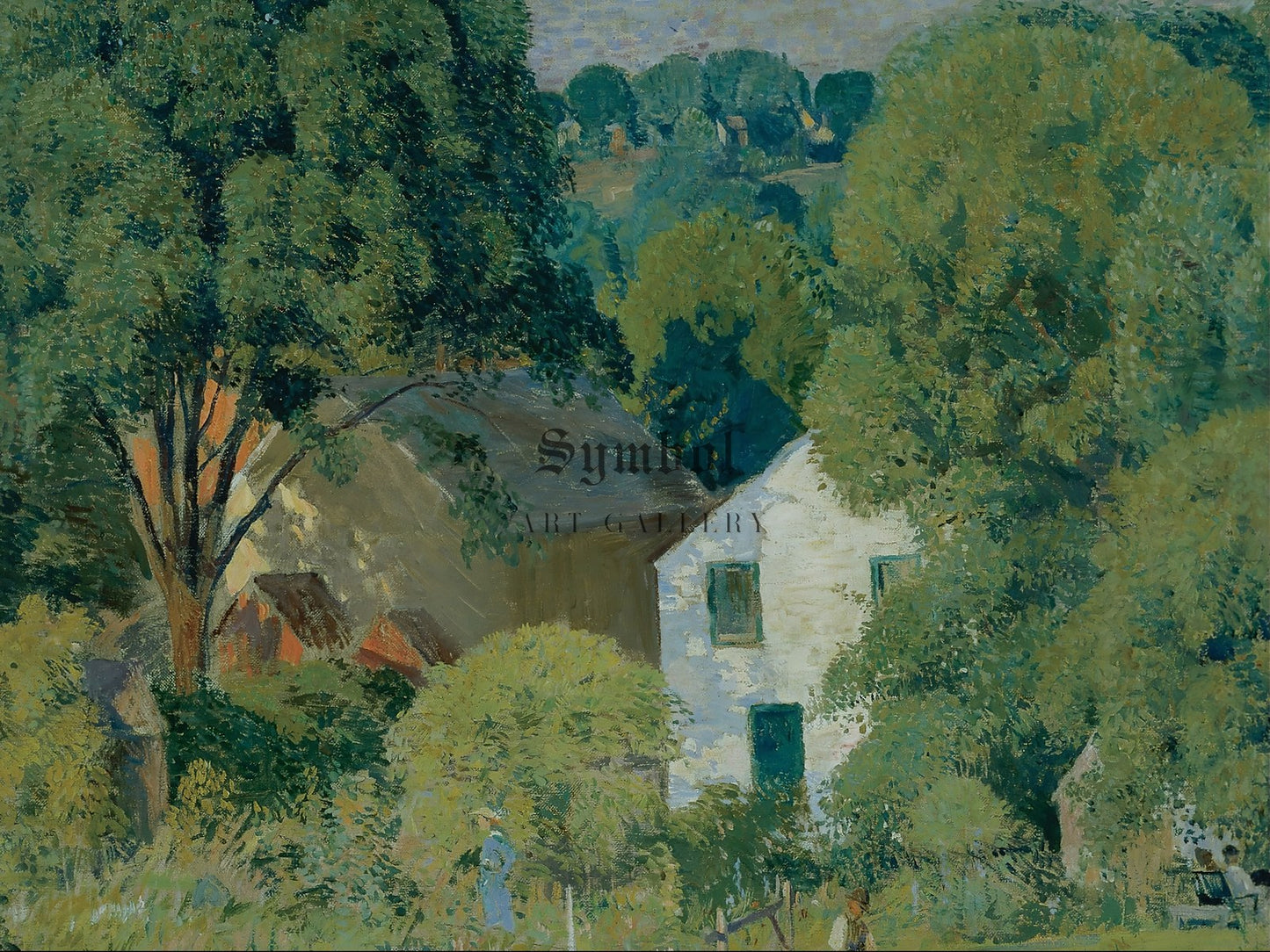 Day in June by Daniel Garber 1937, Wall Art Print, Fine Art Reproduction, Museum Quality Decor, Poster
