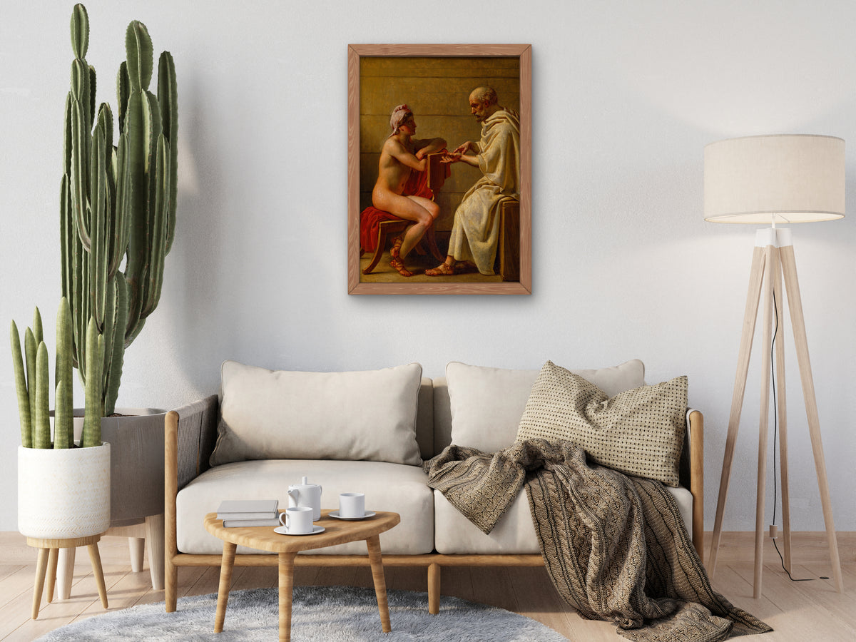 Socrates and Alcibiades by Christoffer Wilhelm Eckersberg 1813, Wall Art Print, Fine Art Reproduction, Museum Quality Decor, Poster