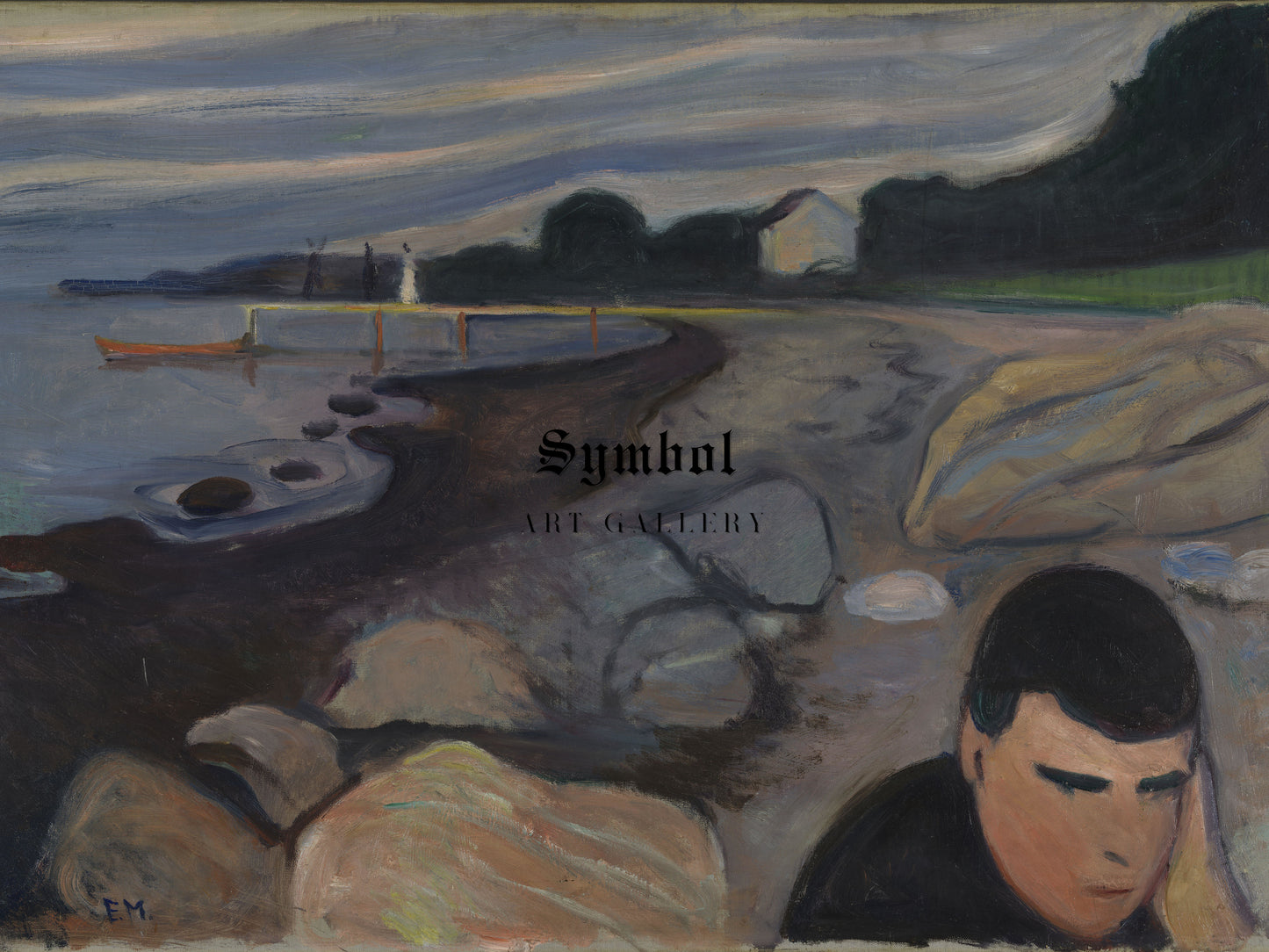 Melancholy by Edvard Munch 1892, Wall Art Print, Fine Art Reproduction, Museum Quality Decor, Poster