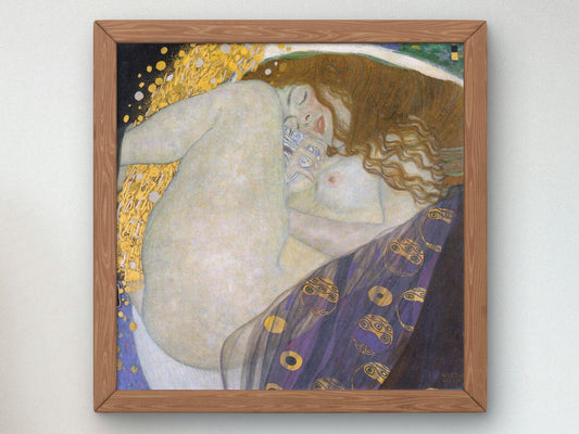Danae by Gustav Klimt 1907, Wall Art Print, Fine Art Reproduction, Museum Quality Decor, Poster