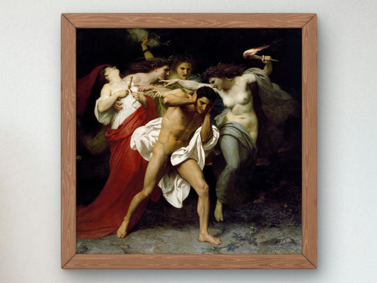 Orestes Pursued by the Furies by William Adolphe Bouguereau 1862, Wall Art Print, Fine Art Reproduction, Museum Quality Decor, Poster