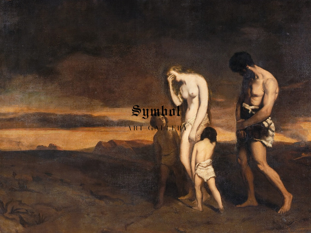 The Punishment of Cain by Théodore Chassériau 1836, Wall Art Print, Fine Art Reproduction, Museum Quality Decor, Poster