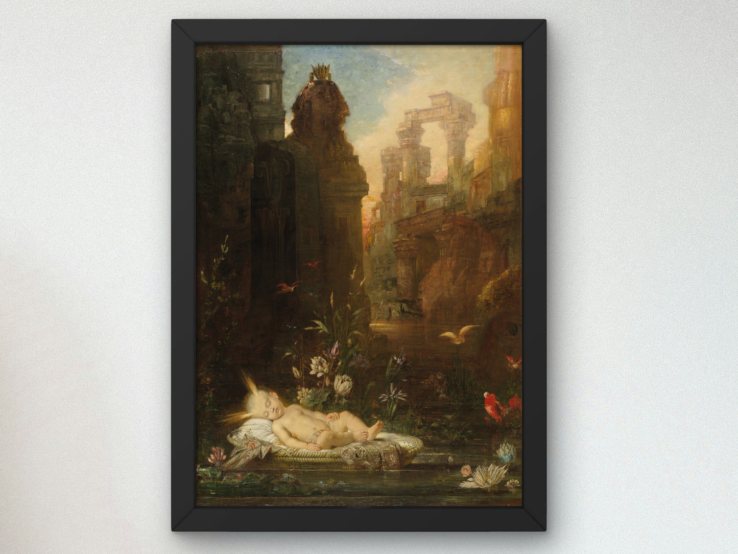The Infant Moses by Gustave Moreau 1876, Wall Art Print, Fine Art Reproduction, Museum Quality Decor, Poster