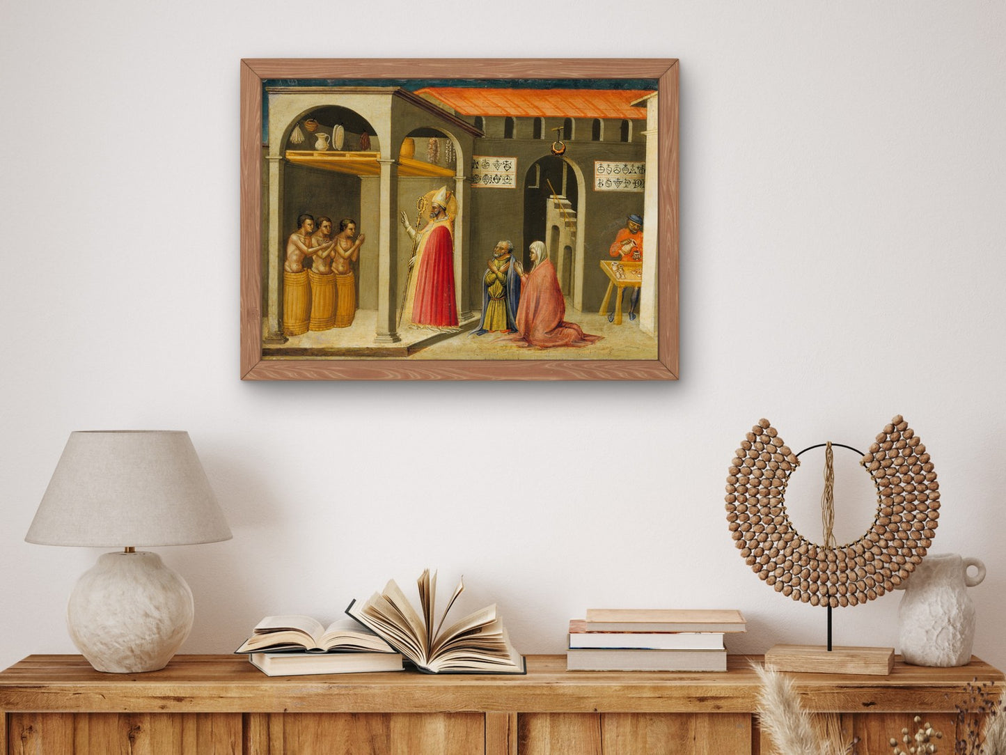 Saint Nicholas Resuscitating Three Youths by Bicci di Lorenzo 1433, Wall Art Print, Fine Art Reproduction, Museum Quality Decor, Poster