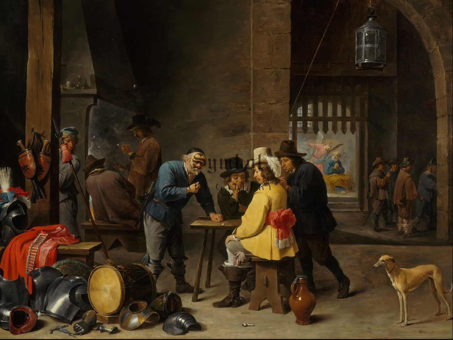 Guardroom with the Deliverance of Saint Peter by David Teniers the Younger 1645, Wall Art Print, Fine Art Reproduction, Museum Quality Decor