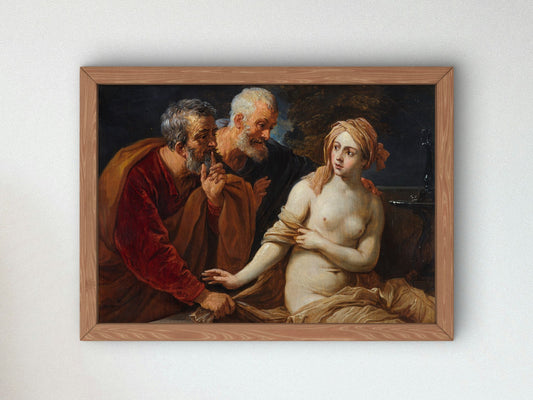Susannah and the Elders by David Teniers the Younger 1653, Wall Art Print, Fine Art Reproduction, Museum Quality Decor, Poster
