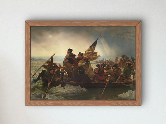 Washington Crossing the Delaware by Emanuel Leutze 1851, Wall Art Print, Fine Art Reproduction, Museum Quality Decor, Poster