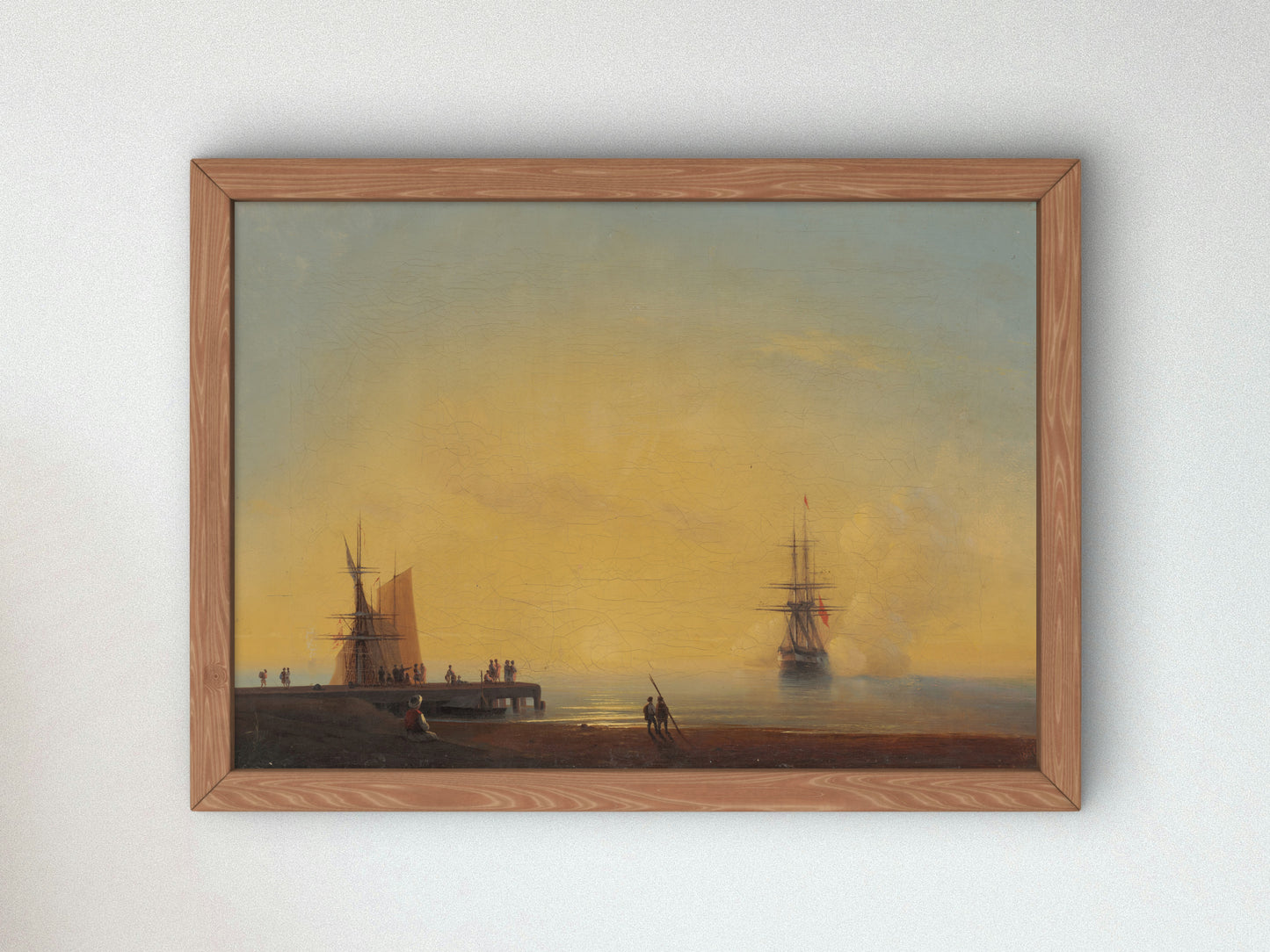 In the Roads, Evening by Ivan Konstantinovich Aivazovsky 1867, Wall Art Print, Fine Art Reproduction, Museum Quality Decor, Poster