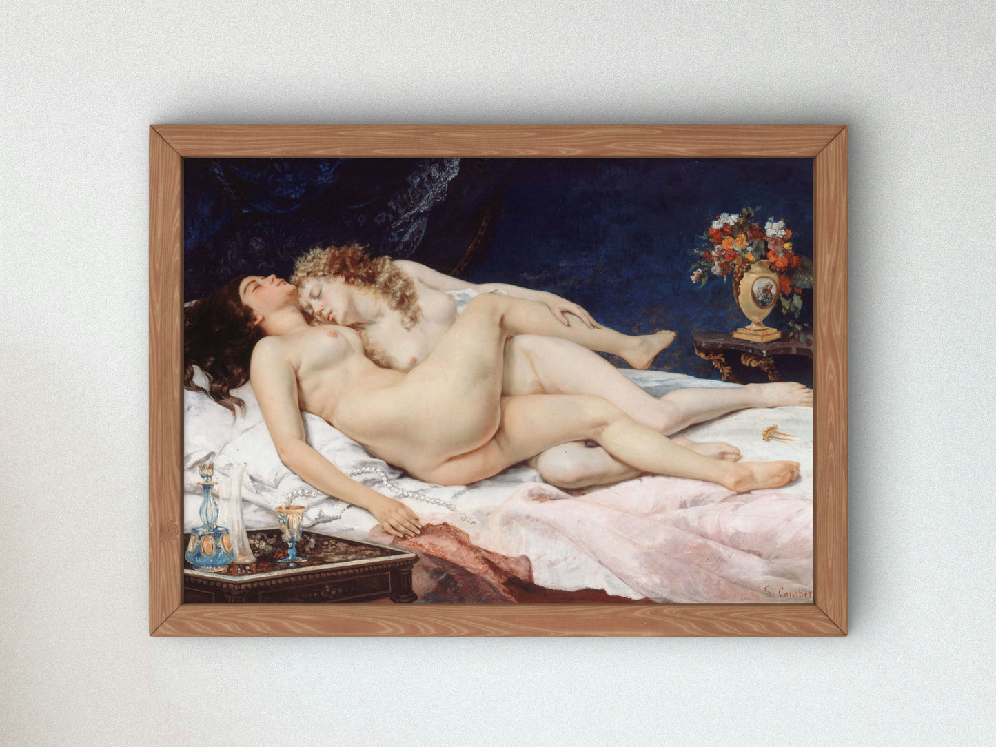 Le Sommeil by Gustave Courbet 1866, Wall Art Print, Fine Art Reproduction, Museum Quality Decor, Poster