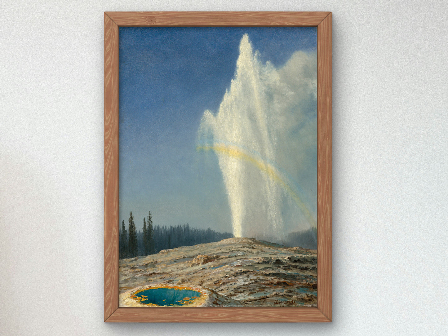 Old Faithful by Albert Bierstadt 1881, Wall Art Print, Fine Art Reproduction, Museum Quality Decor, Poster