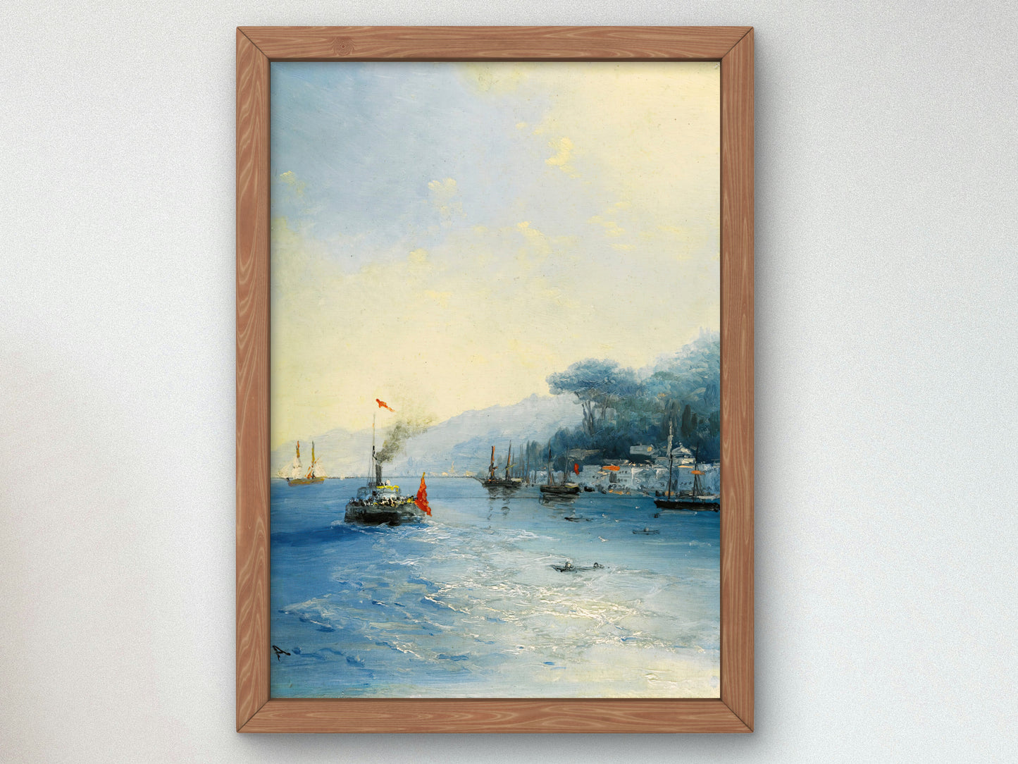 Shipping on the Bosphorus, Constantinople by Ivan Konstantinovich Aivazovsky 1900, Wall Art Print, Fine Art Reproduction, Museum Quality